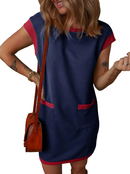 Round Neck Cap Sleeve