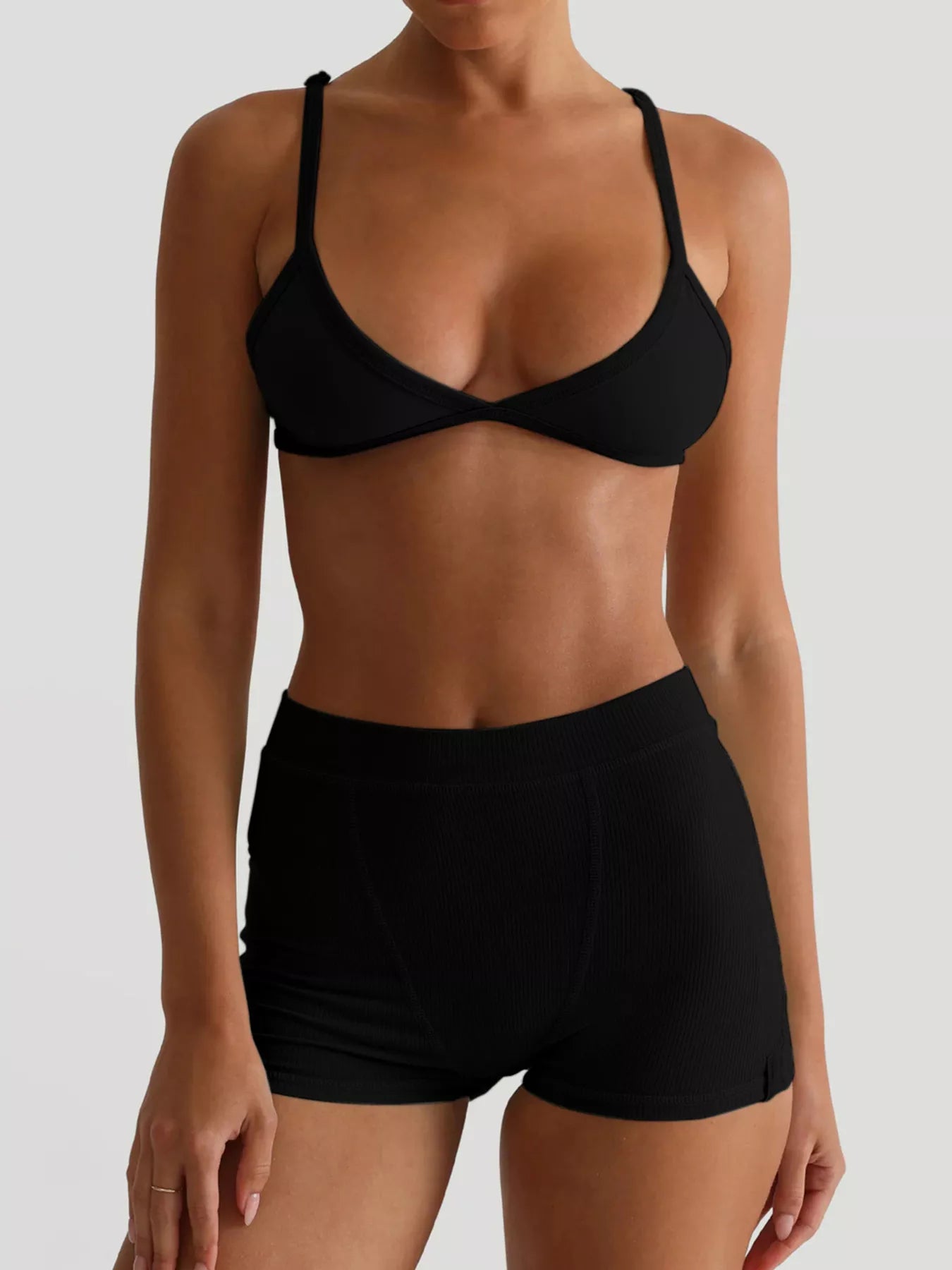 Seamless Bra and High Waist Shorts set
