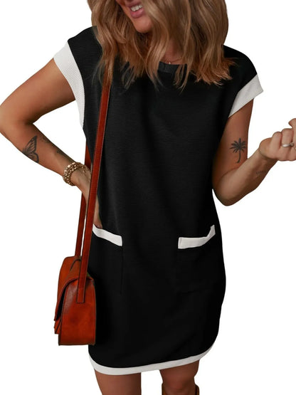 Round Neck Cap Sleeve
