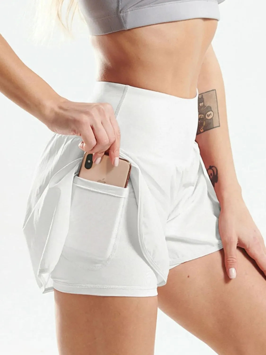 Pocketed High Waist Active Shorts - Comfortable & Stylish Workout Wear