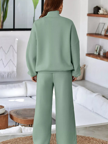 Drop Shoulder Zip Up Jacket