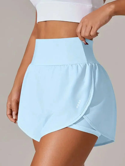 Pocketed High Waist Active Shorts - Comfortable & Stylish Workout Wear
