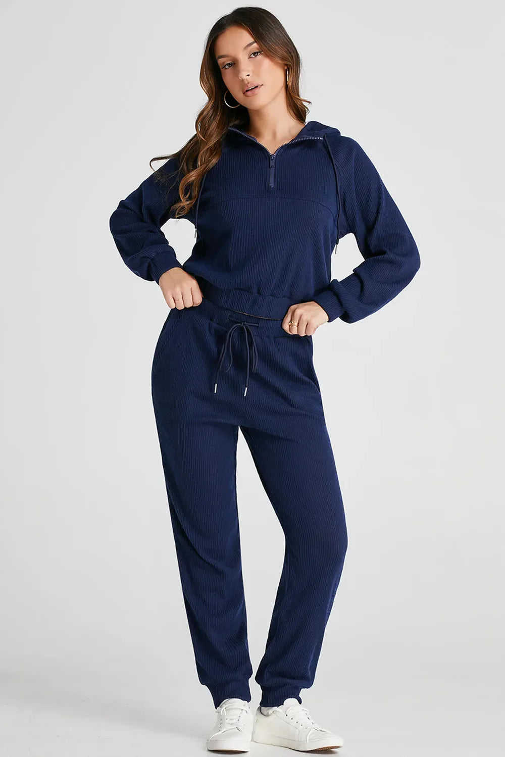 Drawstring Half Zip Hoodie
