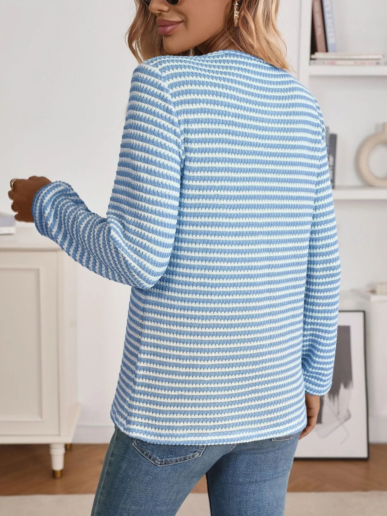 Striped Button Detail