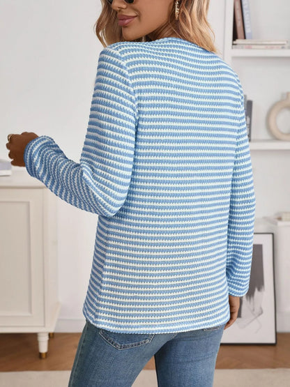 Striped Button Detail
