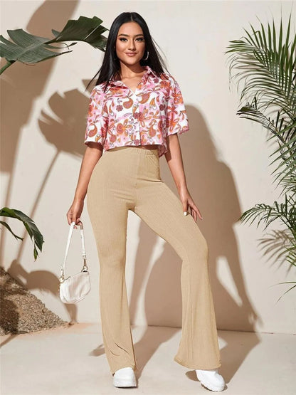 Full Size High-Waist Flare