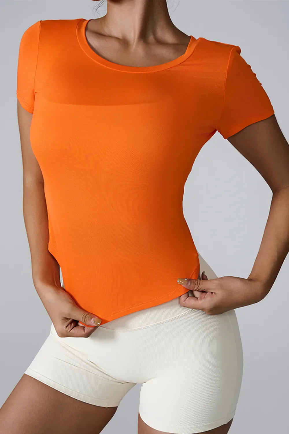 Cutout Round Neck