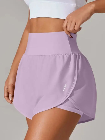 Pocketed High Waist Active Shorts - Comfortable & Stylish Workout Wear