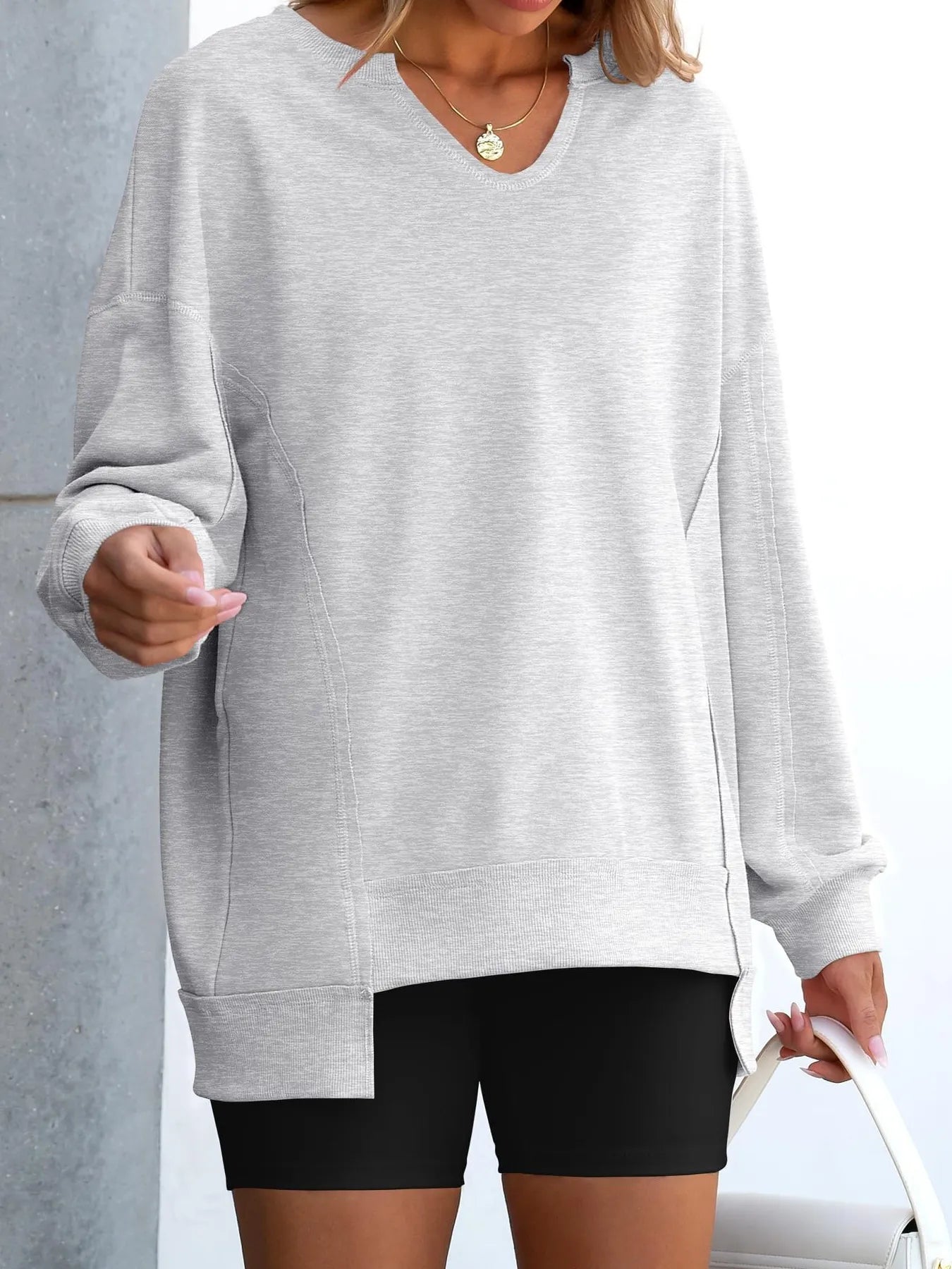 Notched Long Sleeve