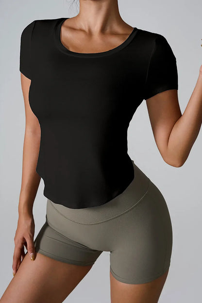 Cutout Round Neck