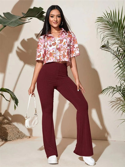 Full Size High-Waist Flare