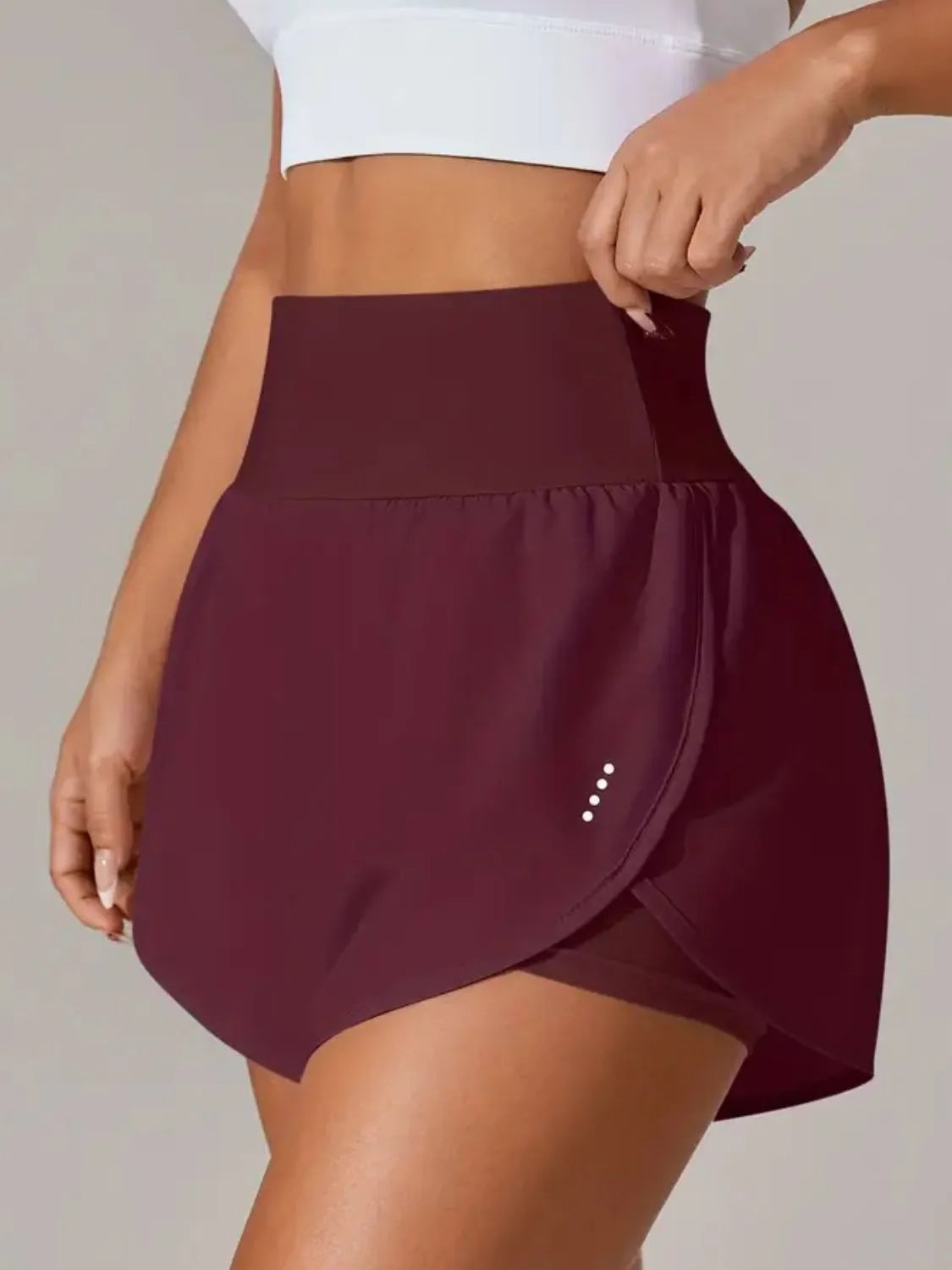 Pocketed High Waist Active Shorts - Comfortable & Stylish Workout Wear