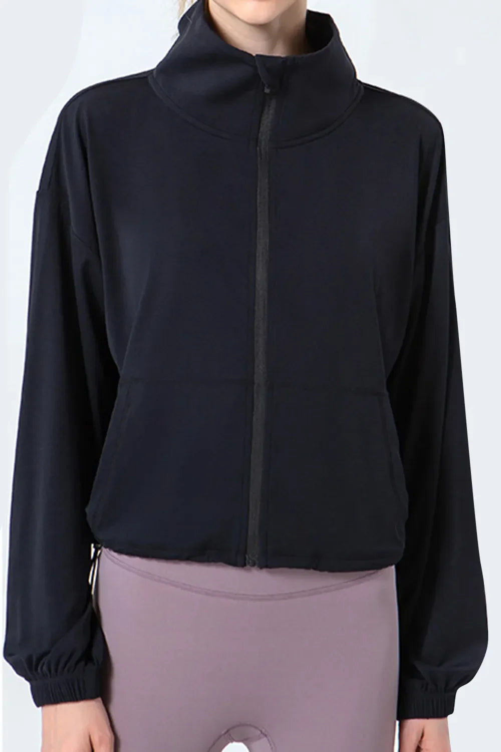 Drawstring Zip Up Outerwear for Active & Stylish Looks | Comfortable & Opaque