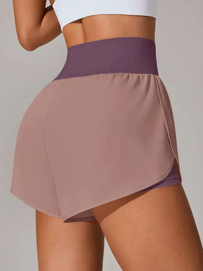 Pocketed High Waist Active Shorts - Comfortable & Stylish Workout Wear