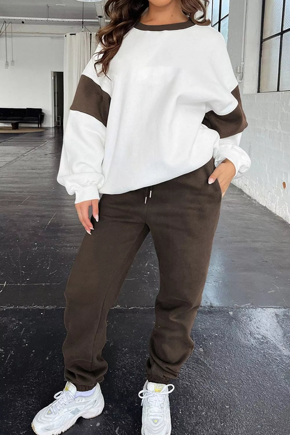 Drop Shoulder Loose Sweatshirt