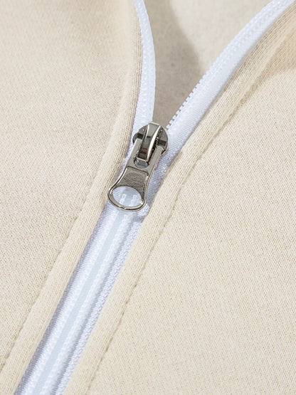 Drop Shoulder Zip Up Jacket