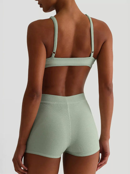Seamless Bra and High Waist Shorts set