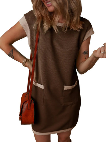 Round Neck Cap Sleeve