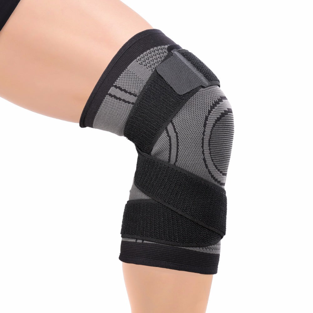Sports Fitness Knee Pads Support with pressure belt design for secure fit.