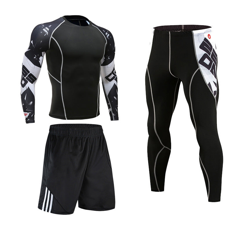 Sports Suit Men's Tights Basketball Running Suit