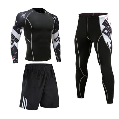 Sports Suit Men's Tights Basketball Running Suit
