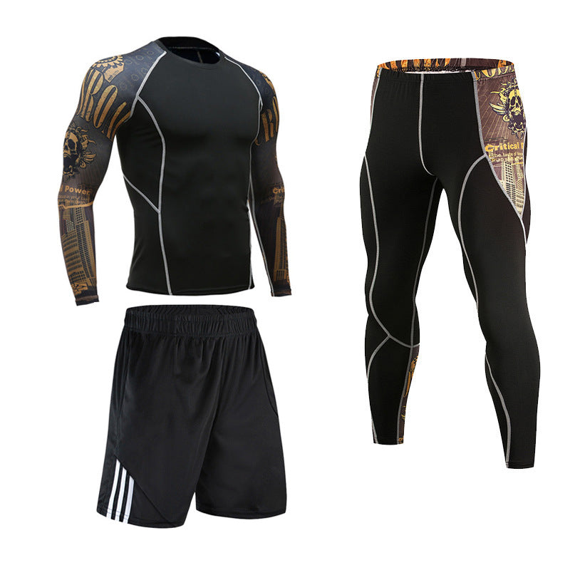 Sports Suit Men's Tights Basketball Running Suit