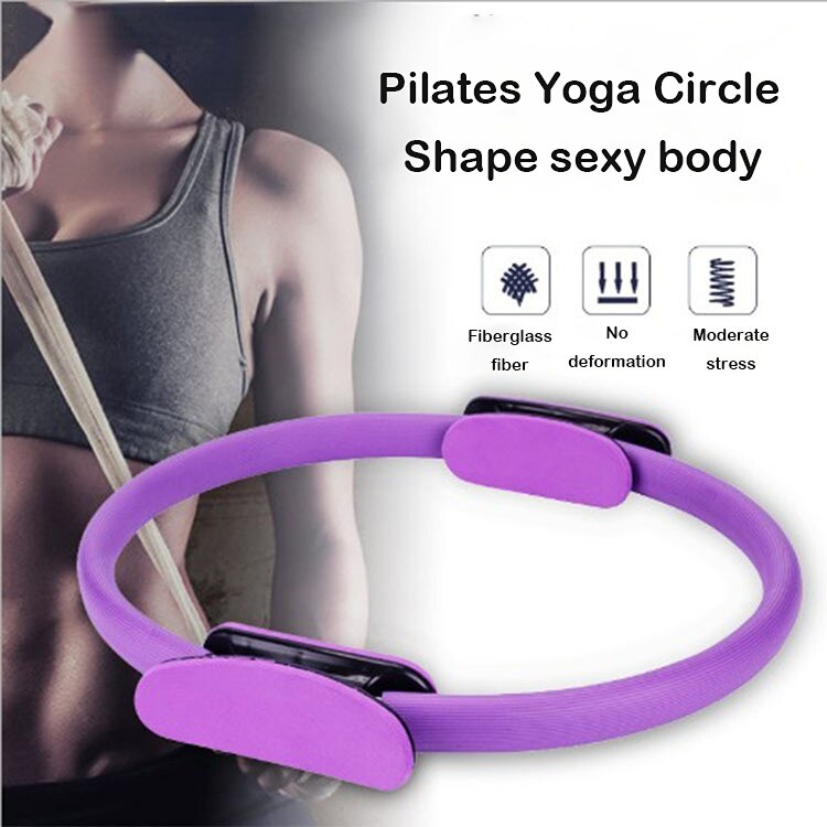 Purple Yoga Exercise Fitness Ring for effective workouts, available in multiple colors; 38cm diameter.