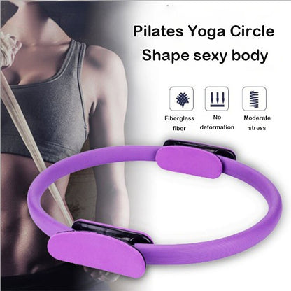 Purple Yoga Exercise Fitness Ring for effective workouts, available in multiple colors; 38cm diameter.