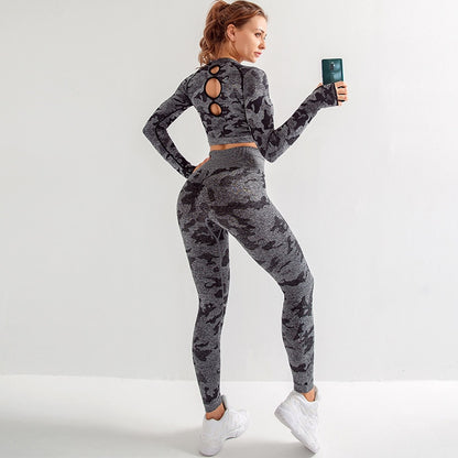 Women Yoga Set Seamless Sport Suit