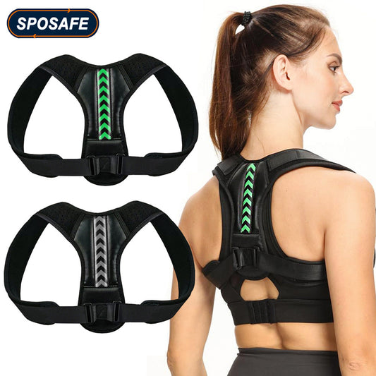 SPOSAFE Posture Corrector, adjustable and breathable brace for improving posture.