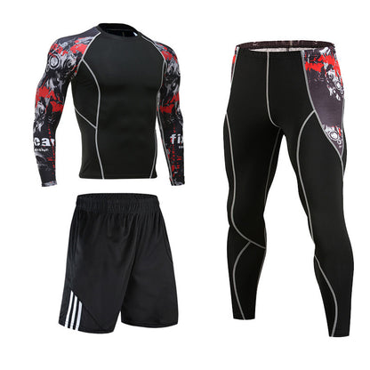 Sports Suit Men's Tights Basketball Running Suit